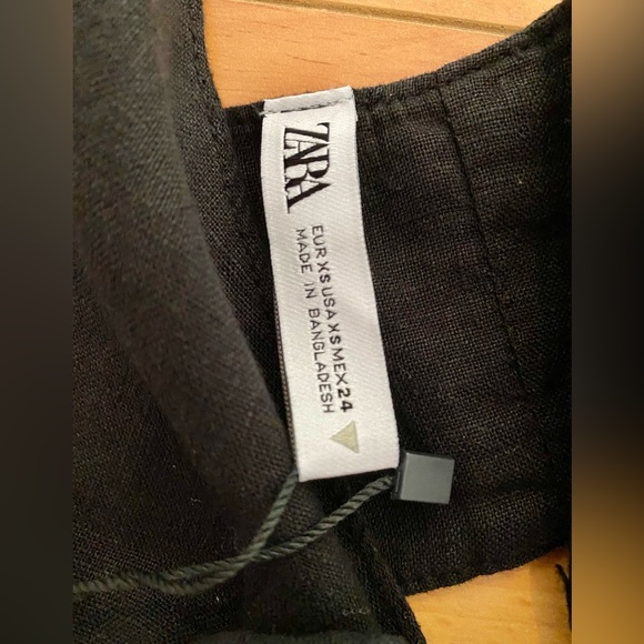 NWT! Zara Linen Halter Top in Black | Size XS - Picture 10 of 14